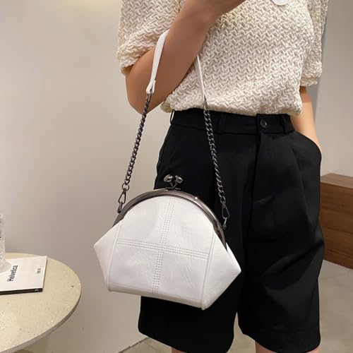 Image of Downupdown Women Purses Handbags Kiss Lock Satchel Bag Chain Shoulder Bag PU Leather Hobo Bags Crossbody Bag Clutch Wallet | Kiss Lock