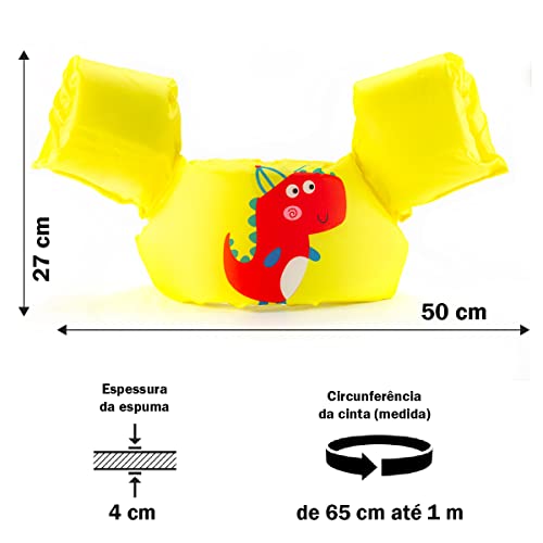 COLETE INFANTIL BOIA SALVA-VIDAS MEGA COMPRAS (Amarelo)