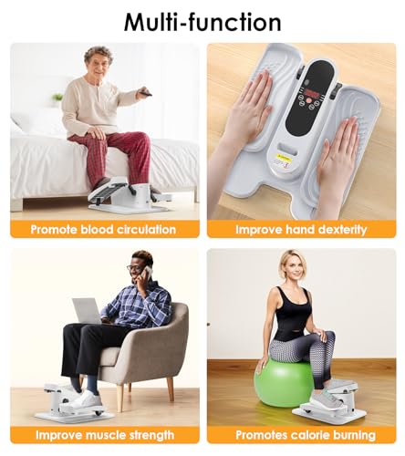 Image of Under Desk Elliptical Machine for Senior, Quiet Motorized Leg Exerciser with Smart Remote, Pedal Exerciser with Adjustable Speeds for Auto /Manual Modes, LCD Monitor, Easy to Use for Home Office