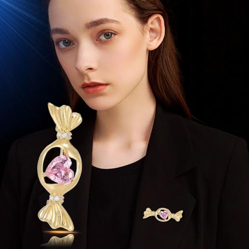 Image of Brooches And Pins For Women Fashion Elegant Flower Broches Lady Costume Jewelry Brooch Pins (Candy)