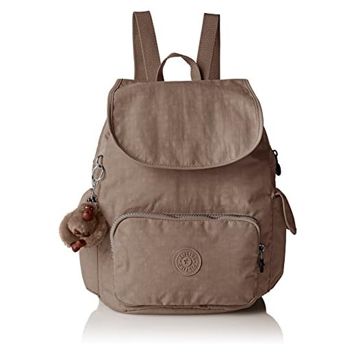 KiplingCity Pack S - Zaino Unisex - Adulto , grigio (Gris - Grey (Warm Grey)), Taglia unica