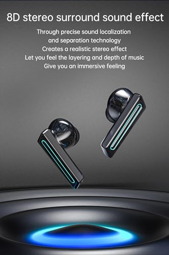 Image of True Wireless Earbuds, 2024 Bluetooth Headphones 5.3 Earbuds, Waterproof Touch Control Ear Buds in-Ear Built-in Mic, with LED Power Display, IP7 Waterproof Earphones Sport Headset - Model 44