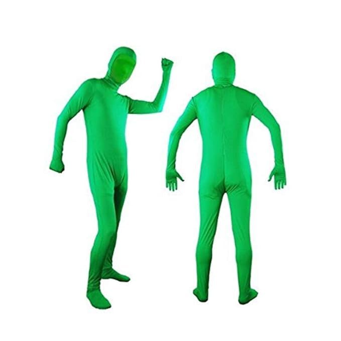 Full Body Green Chromakey Suit, Special Effects Bodysuit for Film Production and Puppetry Size Medium-image-49