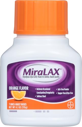 MiraLAX Laxative Orange 7 Doses 4.1 Ounce