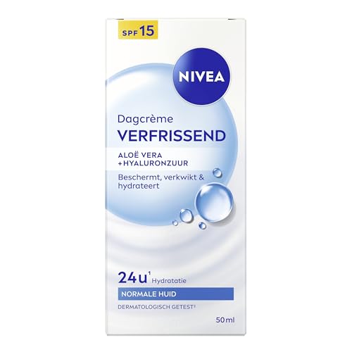 NIVEA - Frische Tagespflege – Gesichtscreme LSF 15 – intensive Feuchtigkeit 24 Stunden – Aufpolstert & erfrischt… – Ansicht 3