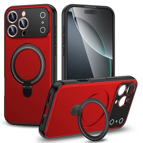 Coque iPhone 14 Pro rouge Big Ring en silicone rigide uni protectrice