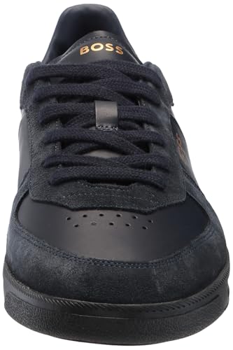 BOSS Men's Soft Leather Block Logo Low Top Sneaker2