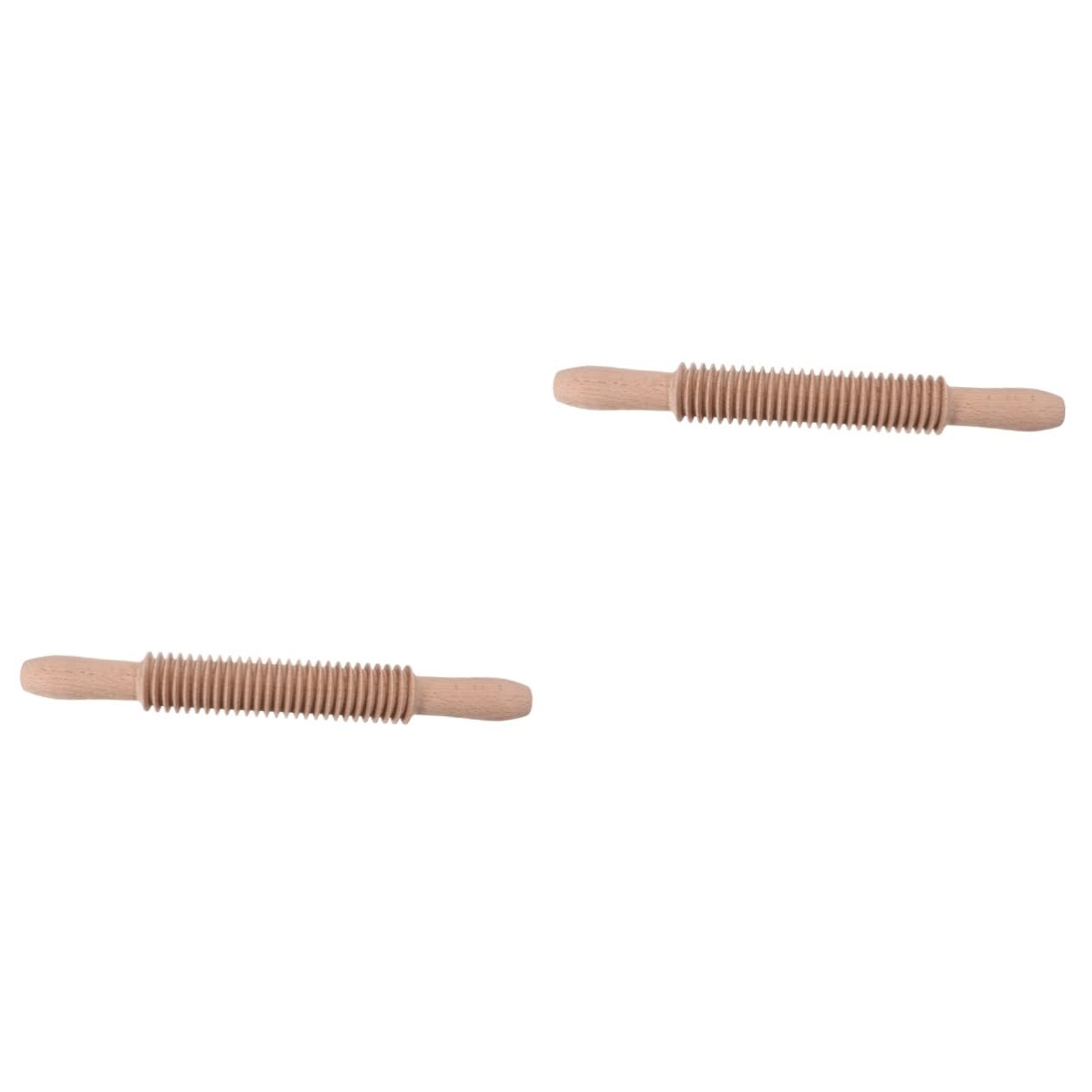 SOLUSTRE 2piezas Rodillo De Cocina Para Hornear y Cortar Pasta Rodillo De Diseño De Rosca Para Espagueti y Fideos Herramienta Práctica De Repostería Para Amantes Cocina