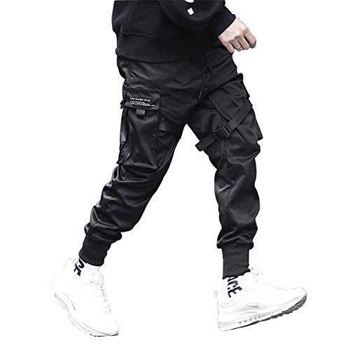 MFCT Men's Matte Black Techwear Urban Cargo Joggers