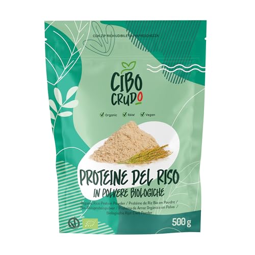 VEGETALI - altamente digeribili, le Proteine del Riso in Polvere CiboCrudo contengono l’80% di proteine, hanno un valore di digeribilità pari a 0,90 e un valore biologico di 69; sono vegan, naturalmente prive di glutine e provenienti da agricoltura biologica certificata