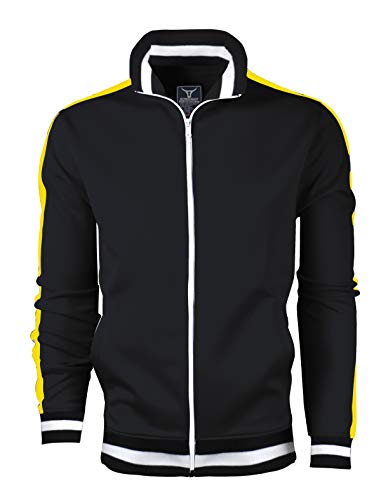 Image of SCREENSHOT-TRACK JACKET Mens Urban Hip Hop Premium Track Jacket - Slim Fit Side Taping Sportswear Urbanwear Streetwear Top