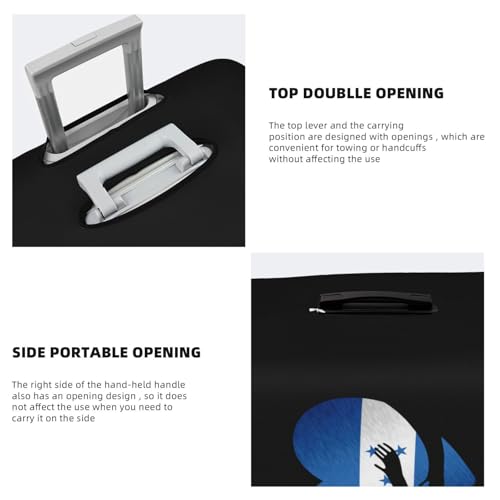 Travel Luggage Cover Honduras Honduran Flag Heart Fashion Washable Baggage Suitcase Protector Fit For Luggage Small4