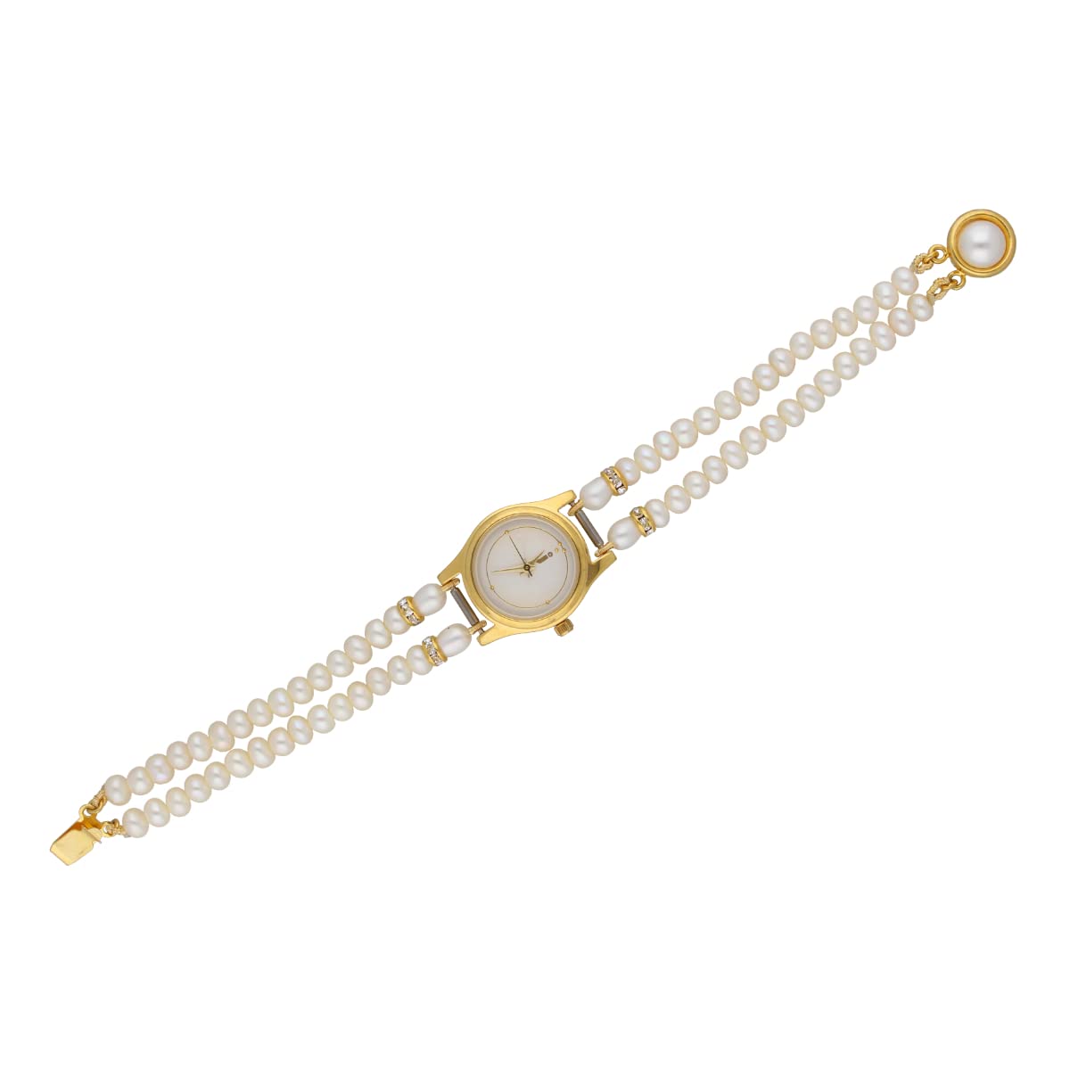 Sri Jagdamba Pearls Hiya 2 Lines Round Pearl Wrist Watch (B0B3JKZG4M) Amazon Price History, Amazon Price Tracker