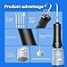 Operan Munddusche Kabellos Tragbar Elektrische, 300ML Oral Irrigator Munddusche Testsieger, Water Flosser für Zähne, Zahnfleisch und Zahnpflege, Black,1 Pack + 4 Düseni