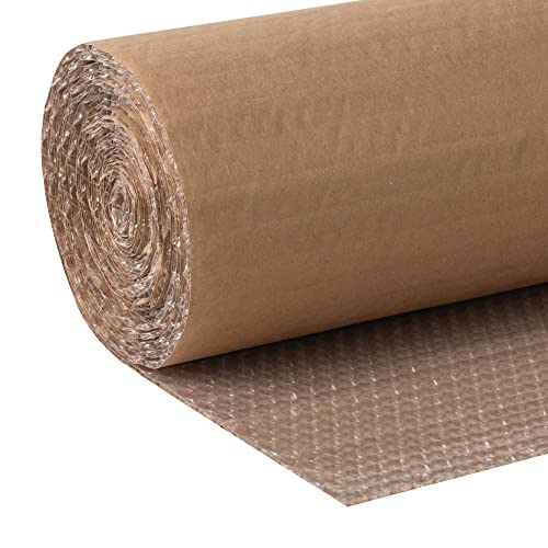 Duck Kraft Lined Bubble Wrap Cushioning, 0.1" Thick, 24" X 20 Ft #TOP1