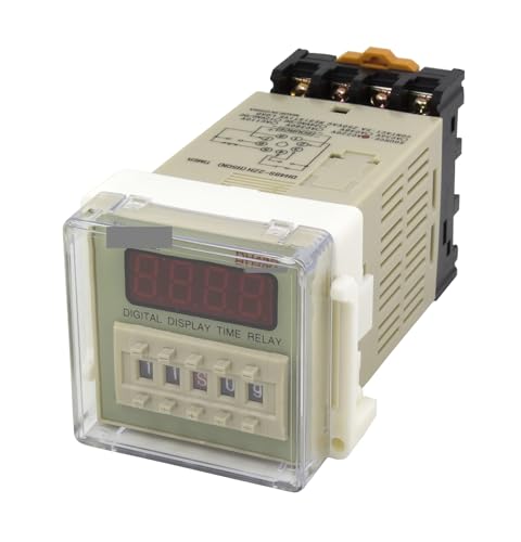 POWTAXBJGD DH48S-2ZH on delay SPDT + instantaneous SPDT time Relay AC 220V 110V AC/DC 24V 12V with Socket 220VAC delay Timer with Base(220VAC)