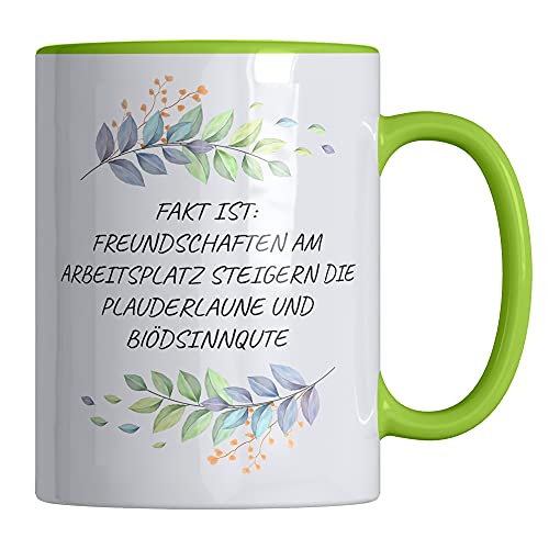 Kaffeetasse mit Spruch 'Freundschaften am Arbeitsplatz.' - lustige Tasse - 330 ml - Spülmaschinen- und Mikrowellen geeignet - stylische Spruchtasse von Your Gravur Cover