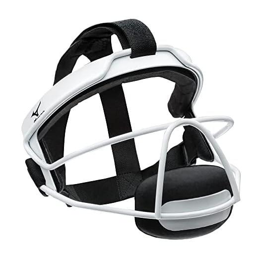 Mizuno Softball Fielders Face Mask, White, S/M