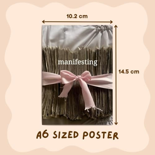 Image of Manifestation Poster | Vision Board 2026 Supplies (Set of 40) Vision Board for Manifestation Aesthetic | Life Goals Quotes Mini Posters (15 x 10 cm) Manifest Dream Life for Wall, Bedroom, Hostel