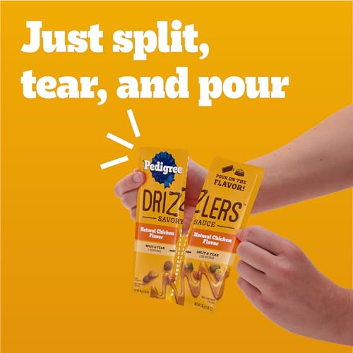 Image of Pedigree Drizzlers Savory Sauce Wet Dog Pouch, Chicken Flavor, 22 Count