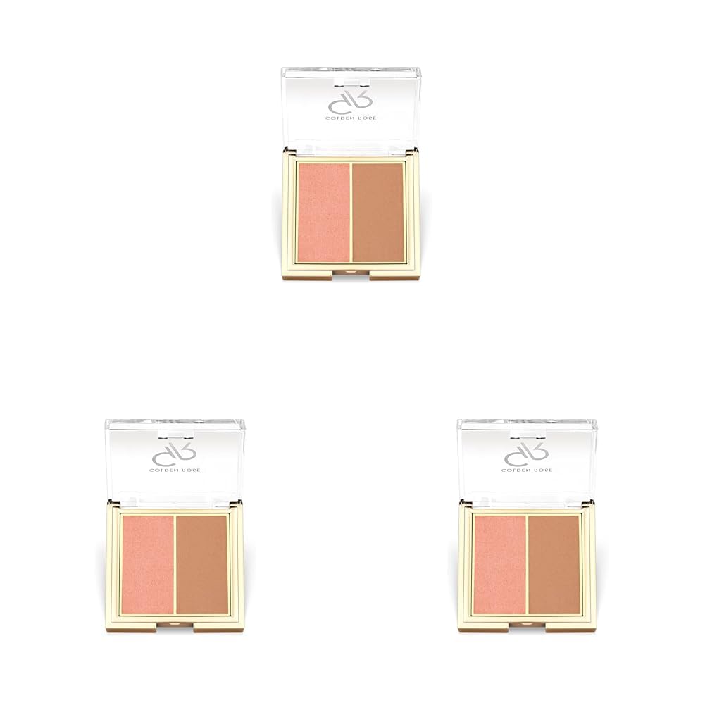 Golden Rose Iconic Blush Duo No: 01 Rose & Nude - İkili Mat ve Saten Allık (3 paketi)