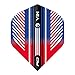 RED DRAGON Yin Yang Double Sided Red, White & Blue Standard Dart Flights 3 Sets Per Pack (9 Dart Flights in Total)