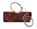 SOOLALA Women Men Go Everywhere SOS Pince Nez Style Nose Resting Pinching Portable Wallet Eye Glasses, BlackLeopard, +1.5x
