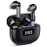 Auriculares Inalambricos, Cascos Inalambricos Bluetooth 5.1, Graves Potentes, Reproducci 40 Horas, Auriculares Bluetooth IPX7 Impermeable para Trabajo, Juegos y Deportes