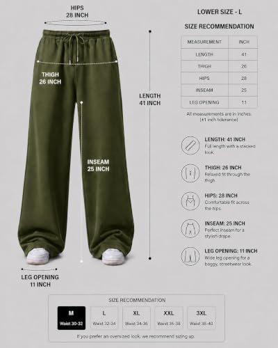 Image of Pure Cotton Men's Baggy Lower | Lower for Man Loose Fit with Pockets & Elastic Waist I Baggy fit Lowers for Gym, Jogging & Casual Wear