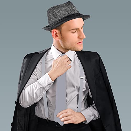 Elecland 10 Pieces 1920S Men Costume Accessories Set Roaring Retro Gangster Costume #TOP5