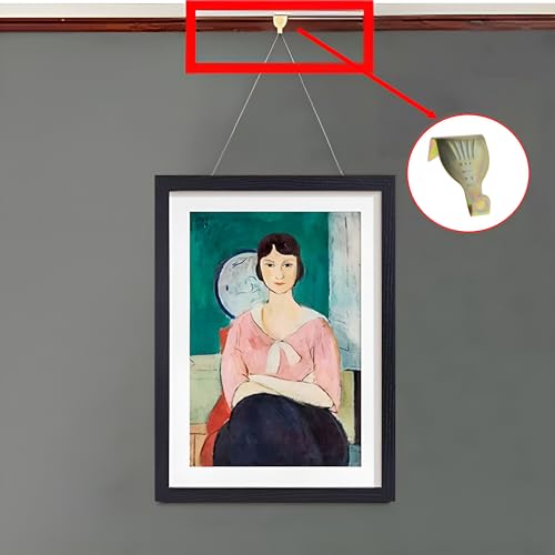 Image of 20PCS 2.2 inch x 1.3 inch Metal Rail Molding Hanging Hooks, Picture Photo Frame Hanging Hook, Colorful S-Shape Rail Molding Hanging Hook