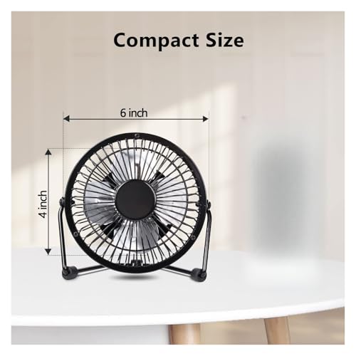 Ventilateur portable à 2 vitesses USB orientable pour espace de travail - 3