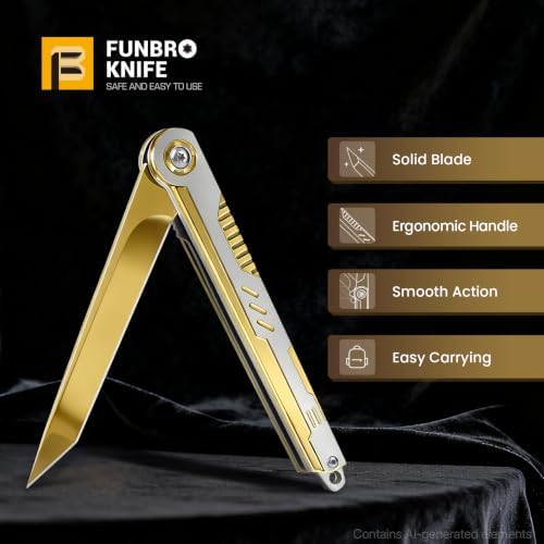 FUNBRO Edc Tanto Blade Folding Knives with Clip — view 6