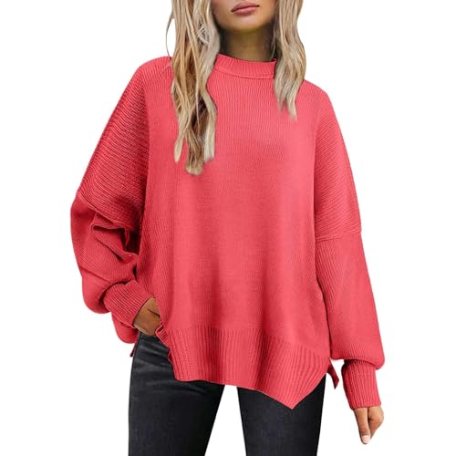 Jerséis para Mujer - Pullover Elegante Básico Informal Suaves Túnicas Túnica de Manga Larga Tops Cálido Sweater Basica Pullover Camisetas Jersey de Cachemira Suave