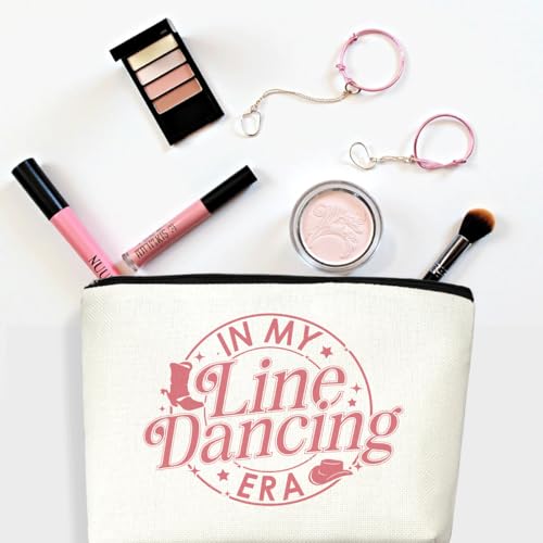Line Dancer Gifts Dance Makeup Bag for Competition Dance Recital Gifts for Girls Birthday Christmas Gifts for Line Dancing Lover Dance Teams Dance Teacher Dance Stuff Cosmetic Bags3
