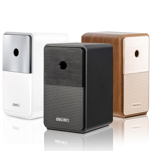 Sivelike Manual Pencil Sharpener,Auto-in Hand Crank Pencil Sharpener with Adjustable Point for Pencils and Colored Pencils,Desk Sharpener for Kids, Students, Classroom, Home and Office (Black)