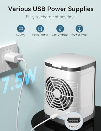 Image of Portable Air Conditioners, 3-IN-1 Mini Evaporative Air Cooler