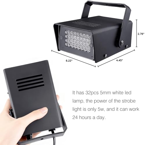 32 Led Stroboskop Disco Licht, Stroboskop Blitzer Disco Blitzlicht für Party, Stroboskope Disco Blitzer Mini Led Atomic Strobe Light Stroposkopblitzer Blinklicht Disco Lights Halloween Lichttechnik