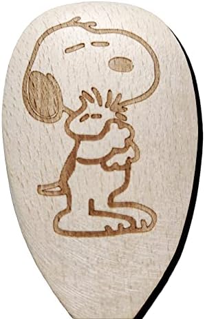 Charlie Brown Snoopy Woodstock Inspired Wooden Baking Spoon Wood Cooking Baker Present Gift Fan (Snoopy Woodstock)