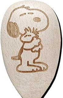 Charlie Brown Snoopy Woodstock Inspired Wooden Baking Spoon Wood Cooking Baker Present Gift Fan (Snoopy Woodstock)