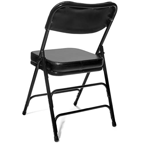Xl Series Folding Card Table And Chair Set (5Pc) - Ultra-Padded Chairs For All-Day Comfort - Fold Away Design, Quick Storage And Portability - Vinyl Upholstery - Wheelchair Accessible (Black) #TOP4