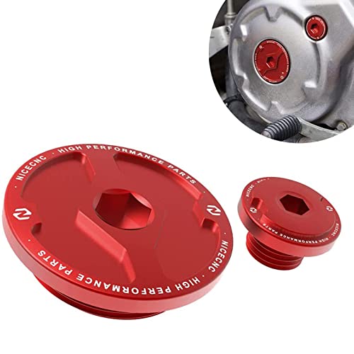 NICECNC Engine enchufes Kit Compatible with Yamaha Raptor 700 2006 2007 2008 2009 2010-2023, 700R 2009-2023, 700R SE 2017-2023, YFZ450R 2014-2023, YFZ450R Special Edition 2016, See Fitments Red