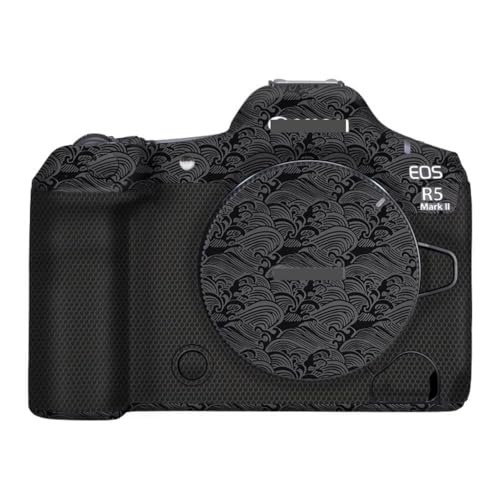 Film Canon EOS R5 Mark II anti-rayures : protection vinyle luxe vague noir pour photographe