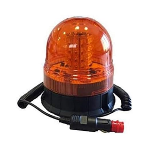 Goodyear - Luz Emergencia LED Tractor Homologada CE. Rotativo Tractor Faro Intermitente Advertencia. Luz Ámbar Fijación Flexible Instalación Sencilla GY201WL