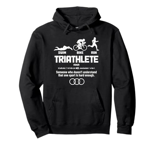 Triathlon Definition Funny Triathlete Pullover Hoodie