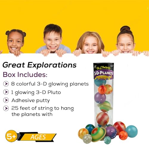 University Games 19464 Great Explorations | 3D Glow In The Dark Planets In A Tube thumb #1