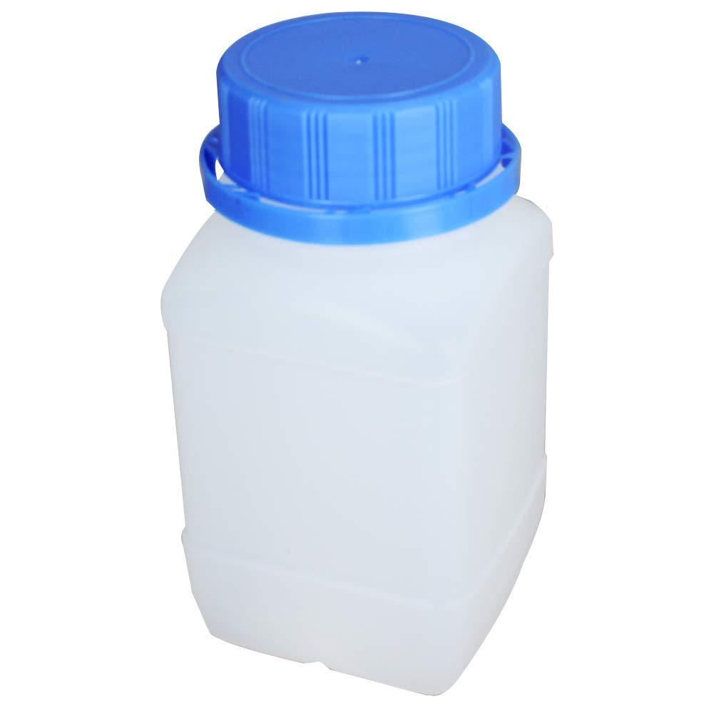 Othmro Plastic Lab Chemical Reagent Bottle, 250ml Wide Mouth Sample Sealing Liquid/Solid Storage Translucent Bottles, Blue cap 5pcs : Industrial & Scientific