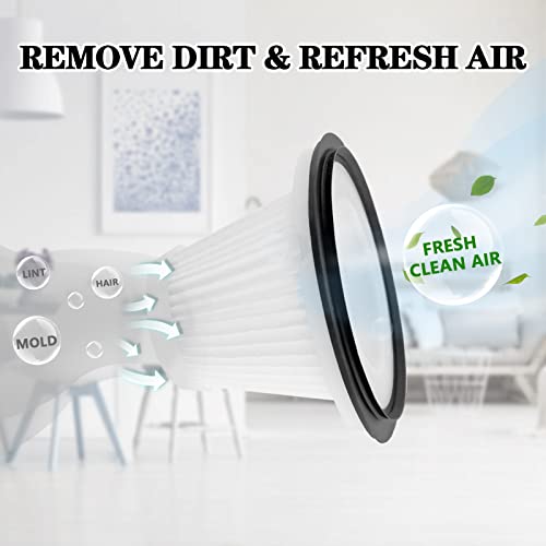 Replacement For Black & Decker Hand Vacuum Filter Compatible With Vf200Sp Bdh2000Sl/Bdh1800S Vacs, Replace Part # 90543043-01, 4 * Black Decker Vacuum Filters, 1 Cleaning Brush #TOP4