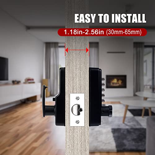 Mechanical Keyless Entry Door Lock With Keypad Door Knob, Keyless Combination Latch Door Lock With Handle, Digital Code Door Lock For Outdoor Gate Fence Front Door Window - Passage Mode - Not Deadbolt #TOP3