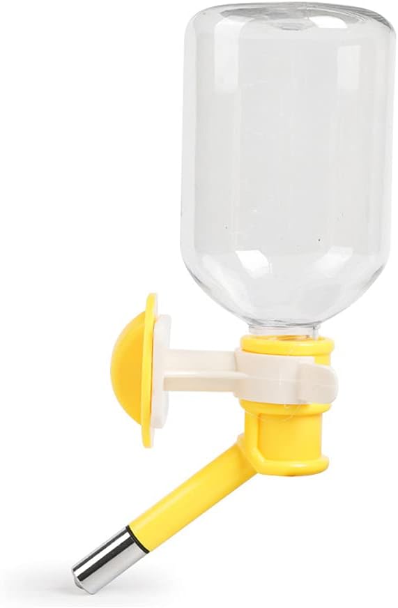 犬ウォーターノズル給水器 ペットドリップボトル リッチェル ウォーターノズル 給水ボトル ペット用 ル犬ウォーターノズル給水器 使いやすい漏れない 水飲み器 水漏れ防止機能付き 簡単 便利 軽量 ハンギング ボトル イエロー Faz Co Zm